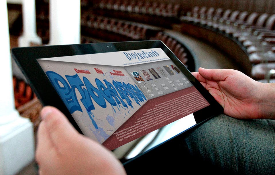 Sito web Biografando realizzato da ensof.it