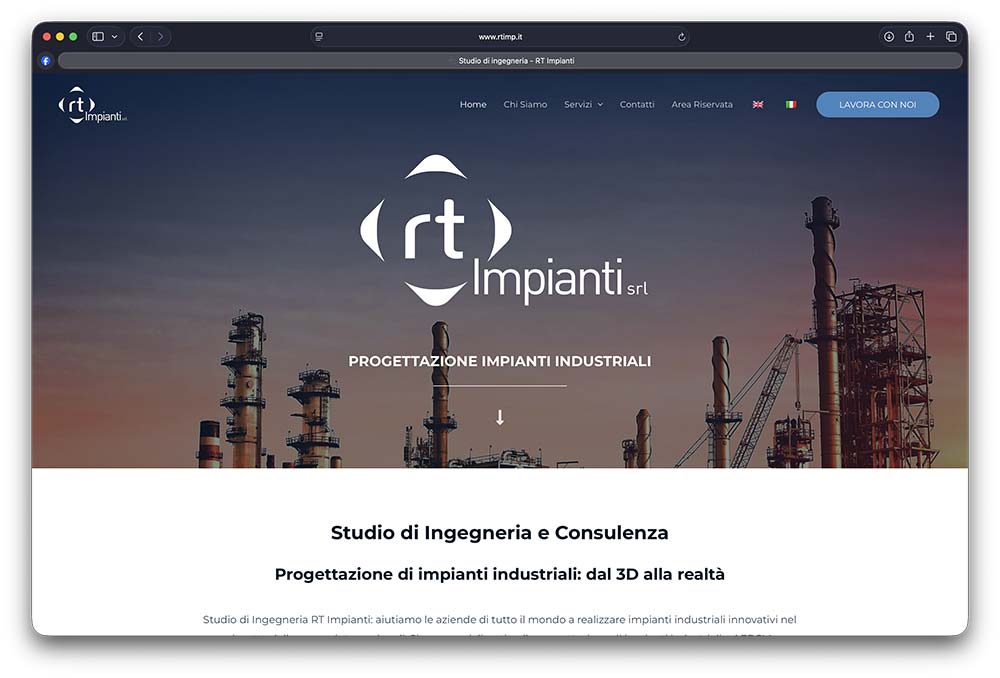 Sito web RT Impianti realizzato da ensof.it