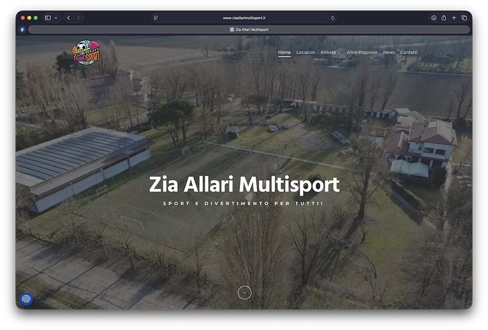 Sito web zia Allari realizzato da ensof.it