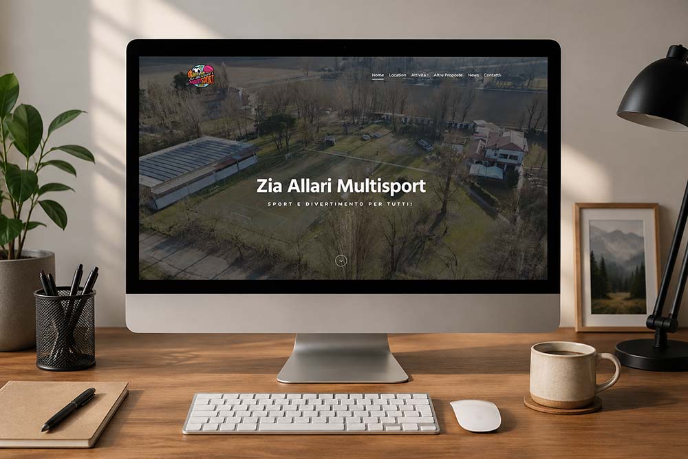 Sito web zia Allari multisport realizzato da ensof.it